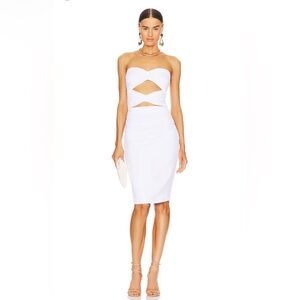Susana Monaco Strapless Cut Out Dress in Sugar, size M